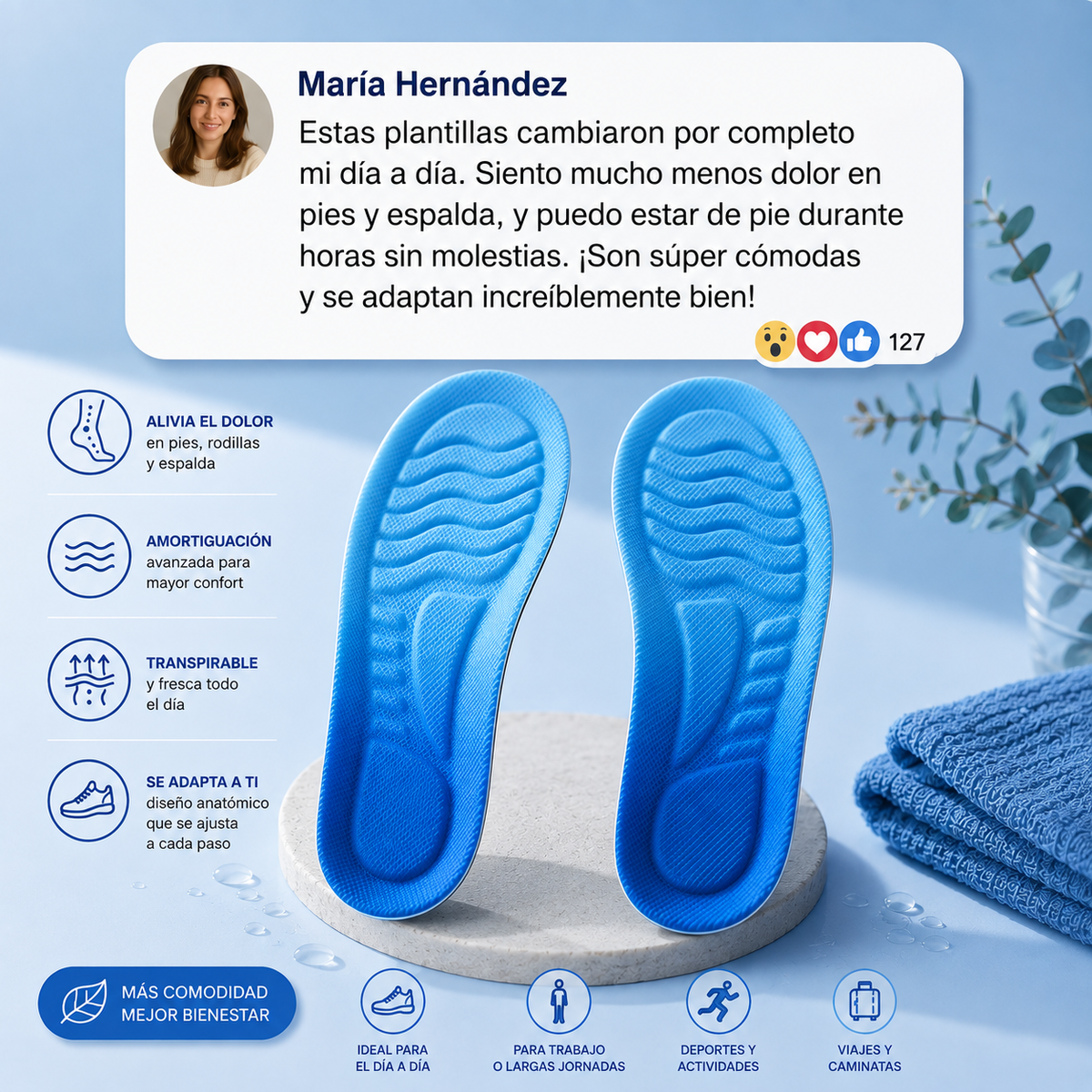 Plantillas FORVIA™ - Alivio Talón y Fascitis Plantar